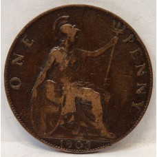 GREAT BRITAIN UK 1903 . ONE 1 PENNY . VARIETY . SHERIF IN DATE